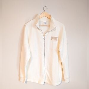 VS Pink Cream Jacket Fleece Lined